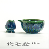 Chawan japonais de luxe émaillé fait à la main avec logo personnalisé couleur Katakuchi bol à Matcha en forme de coeur avec bec en céramique