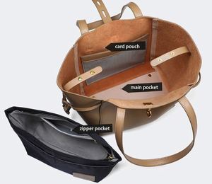 Wholesale Custom New Fashion Genuine Cowhide Leather Tote <b>Bag</b> for Women <b>Drawstring</b> & Button Closure <b>Large</b> Capacity Handbag Purse - Product Image 4