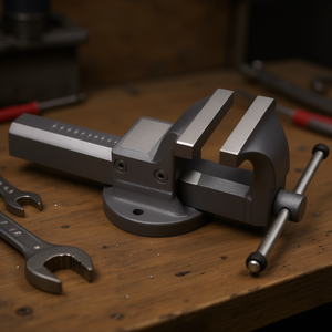 Tornillo de Banco de Acero Forjado Fervi, Ancho de Mordaza de 6 Pulgadas, Herramienta de Taller de Alta Resistencia - Product Image 3