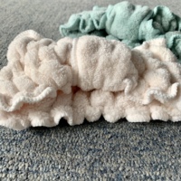 Bandeau large en coton biologique à bords ondulés, style nœud papillon, pour femme, pour le lavage du visage, la beauté, le maquillage et la douche