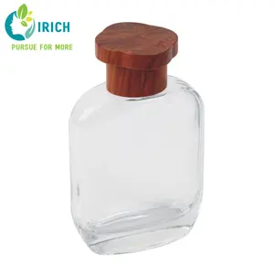 30ml 50ml boş cam lüks parfüm şişeleri lüks püskürtücü kap ahşap kapak kutusu