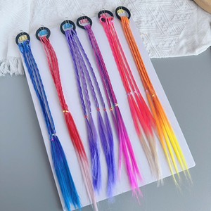 Elastici e fasce per capelli intrecciati per bambine, colorati in plastica/resina, con doppio trama a macchina - Product Image 3