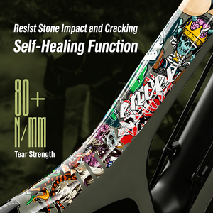 <span class=keywords><strong>Film</strong></span> invisible pour vélo, <span class=keywords><strong>film</strong></span> protecteur anti-rayures pour vélos <span class=keywords><strong>de</strong></span> route et <span class=keywords><strong>de</strong></span> montagne, design changeant <span class=keywords><strong>de</strong></span> couleur sur toute la surface, autocollant <span class=keywords><strong>de</strong></span> vélo en TPU - Product Image 4