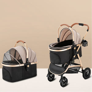 कुत्तों के लिए पालतू घुमक्कड़ वाहक वियोज्य Foldable पोर्टेबल परिवहन सांस Windproof बिल्ली और कुत्ते चार पहिएदार पालतू गाड़ी - Product Image 3