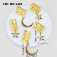 5/6 pièces Accessoires pour cheveux tressés, clips, extensions de dreadlocks, perles, bijoux capillaires d'été pour la danse, les fêtes et les festivals de musique