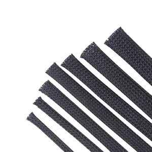 LDDQ Schwarz PET Nylon Flamm hemmend Geflochtener Netz schlauch-Schlangen hautnetz Erweiterbare Hülse für Kabel-und Drahts chutz - Product Image 1