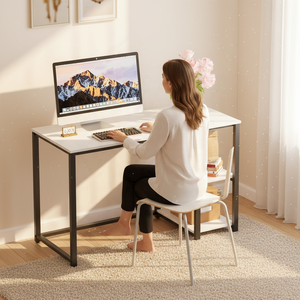Bureau <span class=keywords><strong>d</strong></span>'ordinateur compact de 40 pouces avec étagères pour petits espaces, réversible, facile à assembler, bureau <span class=keywords><strong>d</strong></span>'étude robuste, bureau <span class=keywords><strong>d</strong></span>'écriture pour chambre à coucher - Product Image 2