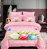 Parure de lit imprimée 3D motif dessin animé, douce pour la peau, taille TWIN, housse de couette mignonne motif éléphant en polyester/coton