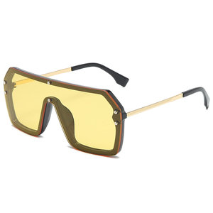 Tres hipopos-gafas de sol de plástico para mujer, lentes de sol Unisex con logotipo personalizado, UV400, de marca, planas, con espejo, PC, 2020 - Product Image 4