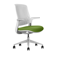 Chaise de bureau ergonomique haut de gamme moderne et contemporaine en maille, pivotante et réglable, avec base en aluminium, idéale pour une utilisation scolaire et un confort exécutif.