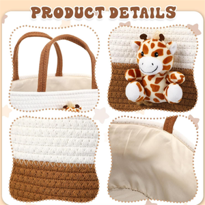 Modern Portable Cotton Rope Nursery Storage <strong>Basket</strong> Baby Shower Diaper Caddy Organizer with Multifunction for <strong>Changing</strong> <strong>Table</strong> - Product Image 6