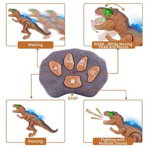 Samtoy luce elettrica per camminare luce di simulazione suono testa di movimento animale telecomando dinosauro RC con certificato - Product Image 2