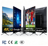 Téléviseur LED numérique intelligent Android 4K Ultra HD sans cadre de 55 pouces à fixation murale, angle de vision large et vibrant, pour le divertissement quotidien à la maison et au studio