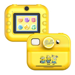 Cámara de Impresión Instantánea YMX <span class=keywords><strong>Minions</strong></span> Amarilla con Dos Pantallas para Niños, con Lente Frontal e Impresora Trasera para Compartir <span class=keywords><strong>Fotos</strong></span> al Instante - Product Image 3