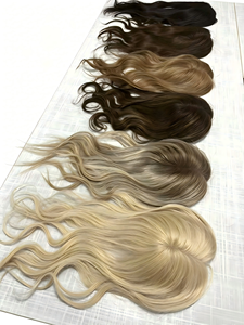 Listo para enviar: Topper de cabello humano europeo 6x6 con base de mono y PU alrededor, virgen, con cutícula alineada. - Product Image 1