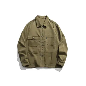 Custom Logo Hoge Kwaliteit Single Breasted Comfortabele Oversized Multi Pockets Cargo Jacket