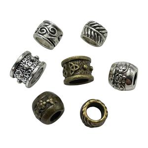 เครื่องประดับเงิน Junkang, สร้อยข้อมือโลหะผสมสามทางย้อนยุค, ลูกปัดและสายรูปขนาดใหญ่ - Product Image 5