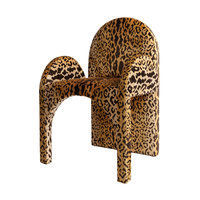 Fauteuil d'appoint Art Déco pour salon, imprimé animal léopard, avec accoudoirs, vintage, pour événements de mariage, chaises de salle à manger, usage occasionnel