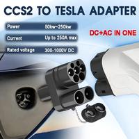 Adaptador de Carga Rápida CCS2 a NACS para Cybertruck en Alemania, 920V 350kW con Bloqueo Antirrobo para Cargadores Públicos