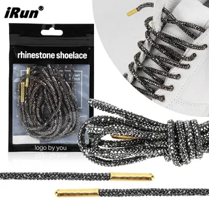 IRun Rhinestone Shoe Laces Bling Rhinestone Diamond Sudadera con capucha String Glitter Shoe Laces Cordones para zapatillas de deporte con Aglets