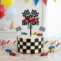 Herren Motorrad Acryl Wiederverwendbare Elegante Happy Birthday Cake Toppers für Themenparty Tortendekoration
