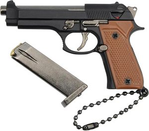 Ciondolo Ornamentale Mini Pistola 92F 1:3, Modello <span class=keywords><strong>di</strong></span> Pistola in Miniatura, Charm per Borsa, Portachiavi a Forma <span class=keywords><strong>di</strong></span> Mini Pistola, Regalo da Collezione per Uomini - Product Image 1