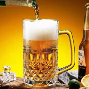 Verres à boire en gros, directement de l'usine, à prix abordable, pour la maison et le bar, y compris des mugs en verre avec anse et des mugs en verre pour jus et bière - Product Image 3