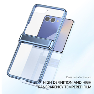Nuova <span class=keywords><strong>Cover</strong></span> per Telefono con Ricarica Wireless <span class=keywords><strong>Trasparente</strong></span> Elettroplaccata per Z Flip 8 7 6 <span class=keywords><strong>5</strong></span> - Product Image 5