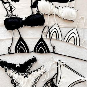 Manufacturer Bikini Two Piece Custom Recycled Swimsuit Fabric Printed Design logo Bikini Women - Product Image 1