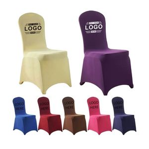 Housse de chaise pliante blanche extensible pour mariage, fête, banquet, housse de chaise extensible - Product Image 1