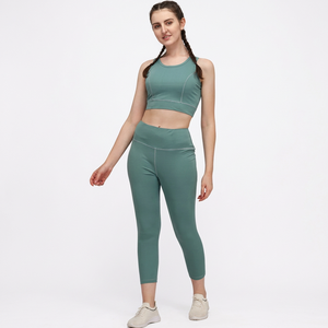 <b>Women</b> Fitness Yoga Set 2 Piece Seamless <b>Leggings</b> Sports Bra High Waist Stretch Gym Workout Running Training Activewear Sportswea - Product Image 1