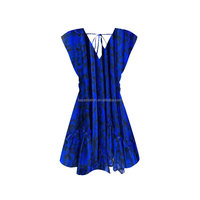Haute qualité Tailleur Premium Vintage Vêtements Usine Robe Nouveau Design De Mode Manches Chauve-Souris Fleur Imprimé Plumes pour Femmes