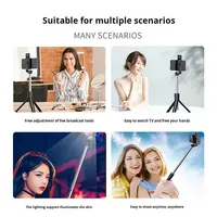 Tongsis Bluetooth Portabel Seri Lengkap Tripod Universal untuk Dashboard, Fotografi Ponsel di Luar Ruangan