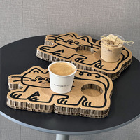 Support de présentation pour gobelets à café jetables en carton ondulé simple paroi Limonpack, pour café, 10 cm de diamètre