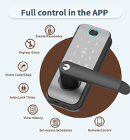 Cerradura de puerta inteligente eléctrica con llaves de seguridad de conectividad Wifi de huellas dactilares para puerta Compatible con el tipo de código de la aplicación