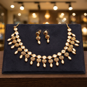 ชุดสร้อยคอขึ้นรูปทอง14K 18K 24K เครื่องประดับตุรกีแบบดั้งเดิมเครื่องประดับชุบทองทองเหลือง - Product Image 4