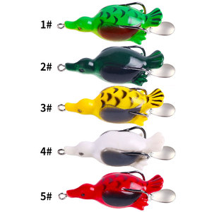 12,6G nuevo agua superior forma de pato suave señuelo de pesca ojos 3D simulación flotante cebos artificiales bajo - Product Image 6