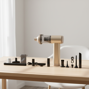 पोर्टेबल वायरलेस हैंडहेल्ड एब्स कार वैक्यूम क्लीनर usb चार्ज ब्रशलेस 16000 पा सक्शन पावर तीन गियर सफेद - Product Image 6