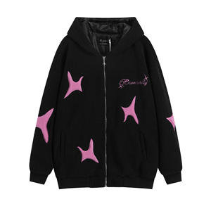 Sudaderas con Capucha Extra Grandes de Invierno 100% Algodón de 400 g/m² con Cierre y Estampado de Letras Bordadas y Serigrafía para Hombre - Product Image 5