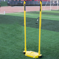 Support de filet de badminton réglable de 20 à 70cm avec double poteau en fonte de 35kg et roues mobiles Poteau de badminton en fer pur
