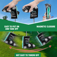 Diseño OEM Golf Putter Headcover logotipo bordado personalizado Golf Club Headcover Pu cuero Golf Putter Cover