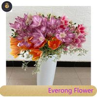 Branche courte 3 dents 15 clématites décoration mariage fleurs artificielles décoratives