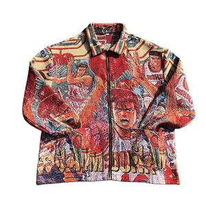 Arazzo personalizzato giacche con Zip Plus Size cappotti firmati da uomo Outdoor Mens Streetwear abbigliamento bomber giacca per uomo elegante