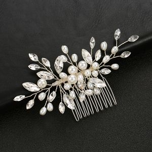 ML1644 peigne à cheveux en cristal de mode perles de mariée faites à la main peigne à cheveux coiffure de mariage - Product Image 1