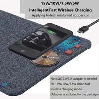 Chargeur sans fil rapide 15W personnalisé, extra long, antidérapant, petit, ergonomique, avec éclairage LED RGB multicolore, écologique, pour le gaming, en stock