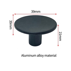 Poignée de tiroir de meuble en alliage d'aluminium Poignée d'armoire et bouton de porte de cuisine Bouton rond Poignée d'armoire en or noir - Product Image 6