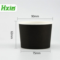 Boîte à Bento en papier noire, emballage de cuisine, soluble, pratique, 1 pièce