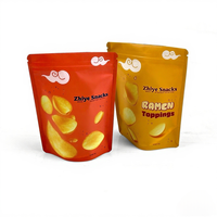 Sac à fermeture éclair scellé réutilisable en plastique Pochette debout pour biscuit et collation Sac d'emballage scellé étanche à l'humidité