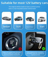 Système d'alarme antivol universel pour voiture avec démarrage/arrêt, interrupteur d'allumage, entrée sans clé et contrôle à distance via application mobile Bluetooth