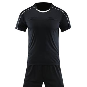 Voetbalscheidsrechter uniform set model 112 voor heren, korte mouwen, licht bordontwerp, kleuren rood/zwart/lichtblauw, merk overig - Product Image 2